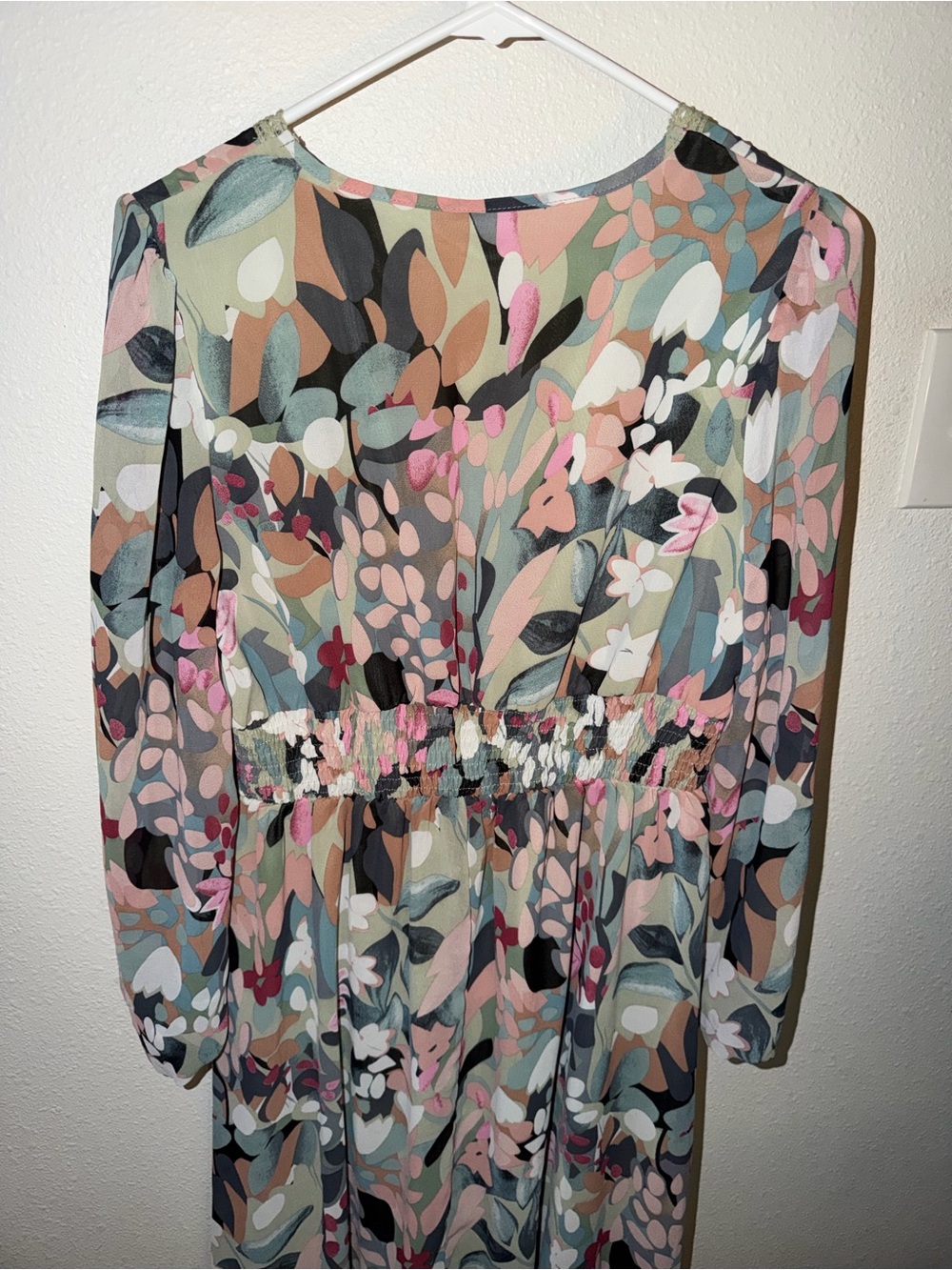 Green Floral Ankle Length Maxi Dress NWT Size M - Picture 8 of 11